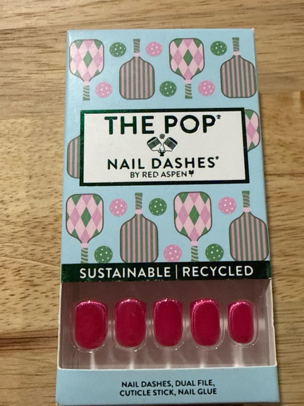 THE POP Nail Dashes Press-On Nails - Vibrant Pink